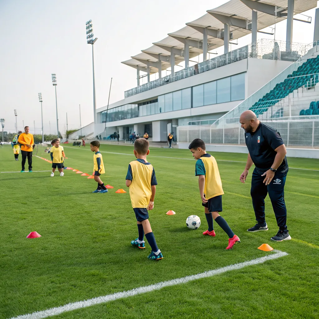 Academia de fútbol juvenil entrenamiento